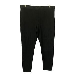 Karl Lagerfeld Pants Extra Large XL Womens Black Stretch Suede Velvet Tapered XL